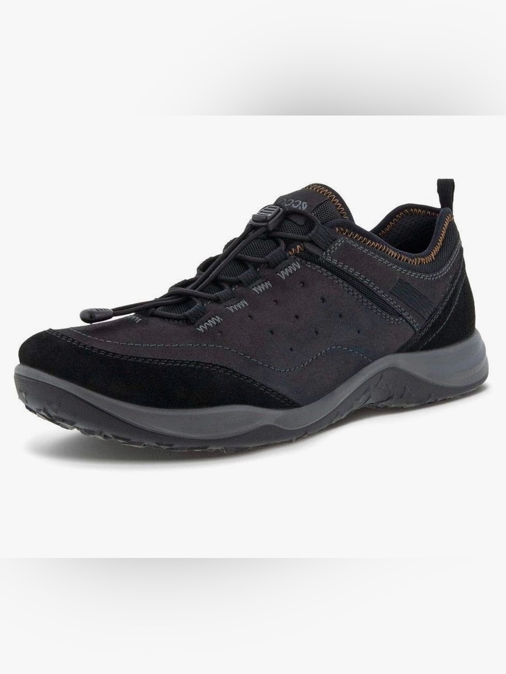 Men’s ECCO Black Espinho Bungee Speed Lace Outdoor Hiking Shoe Size 43 (9/9.5)